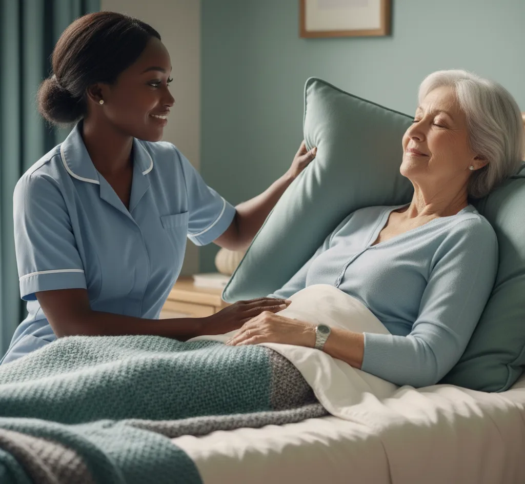 Peaceful room for hospice care